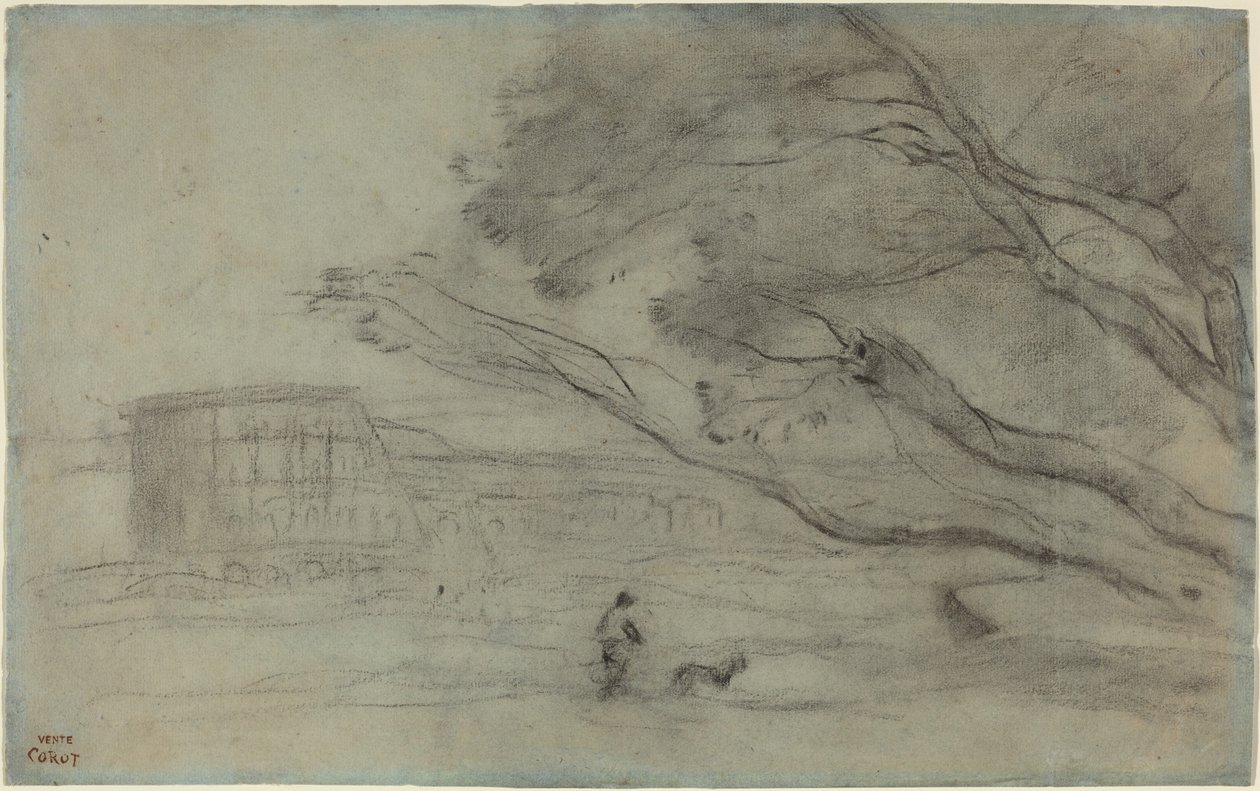 Suvenýr: Římská krajina s Koloseem od Jean-Baptiste-Camille Corot
