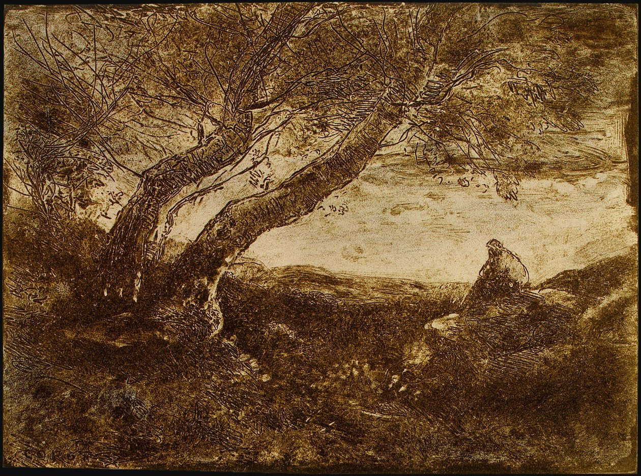 Snílek od Jean-Baptiste-Camille Corot