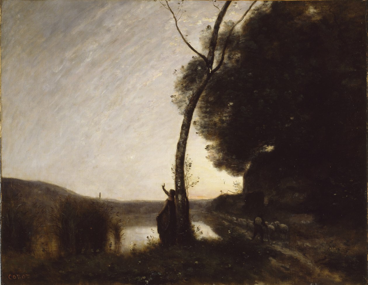 Večernice od Jean-Baptiste-Camille Corot