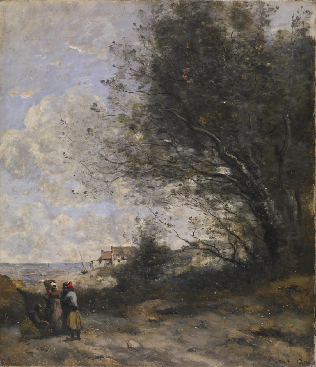 Rybářská chata od Jean-Baptiste-Camille Corot