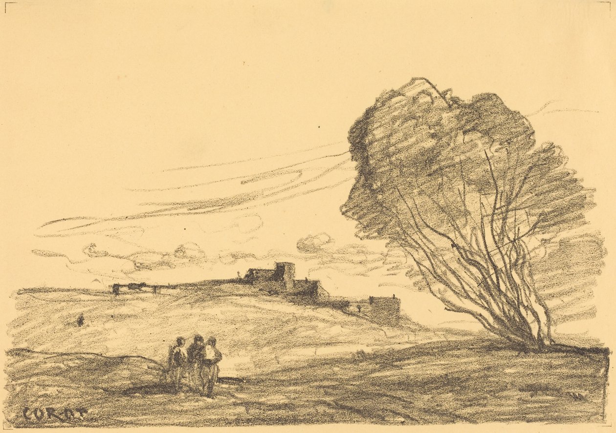 Opuštěná pevnost od Jean-Baptiste-Camille Corot