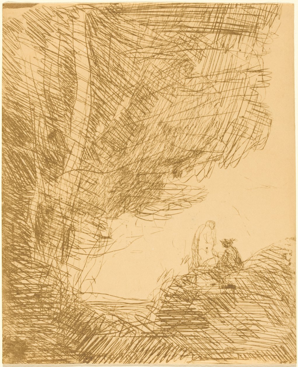 Der Dichter und seine Muse od Jean-Baptiste-Camille Corot