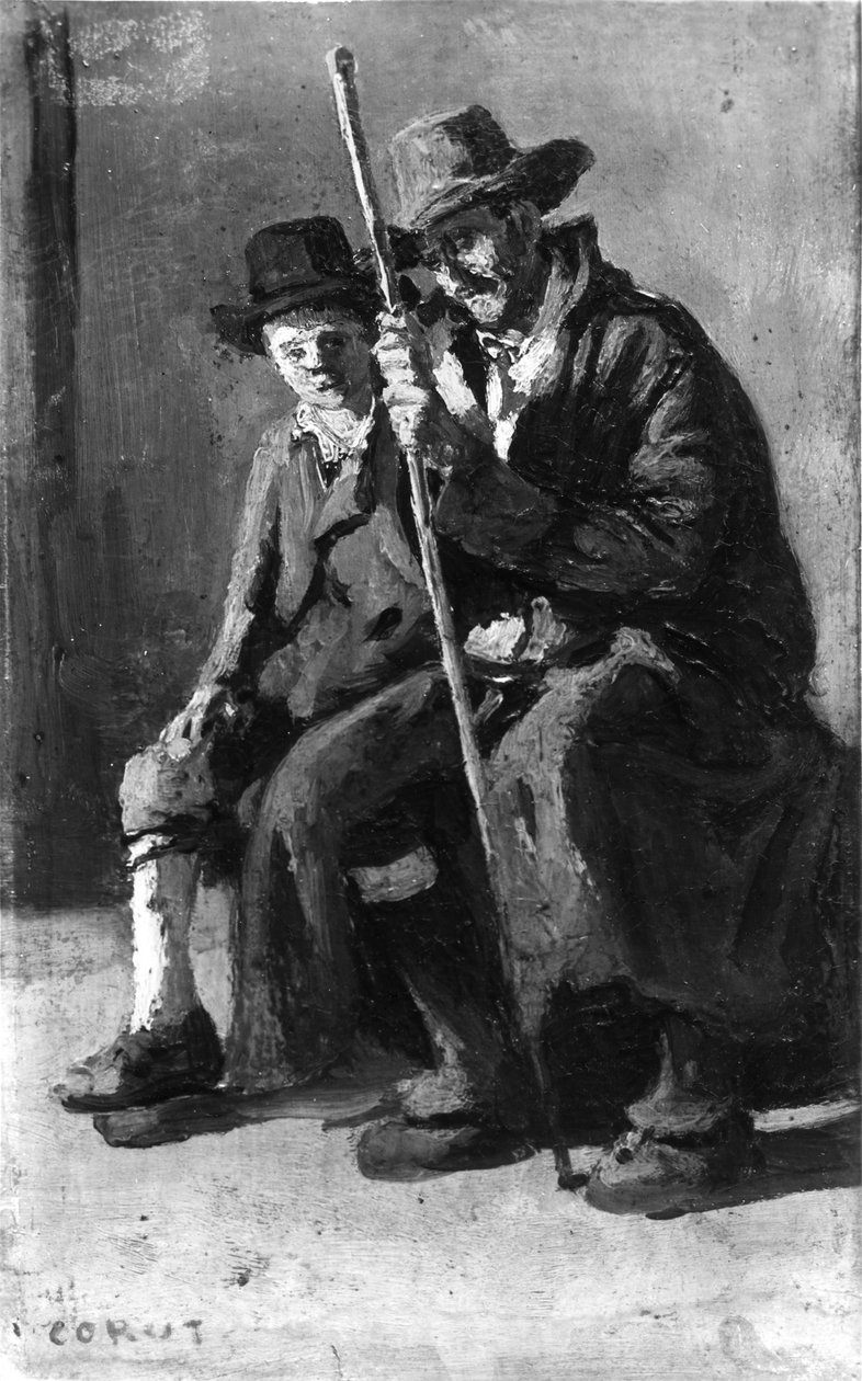 Dva italští rolníci od Jean-Baptiste-Camille Corot