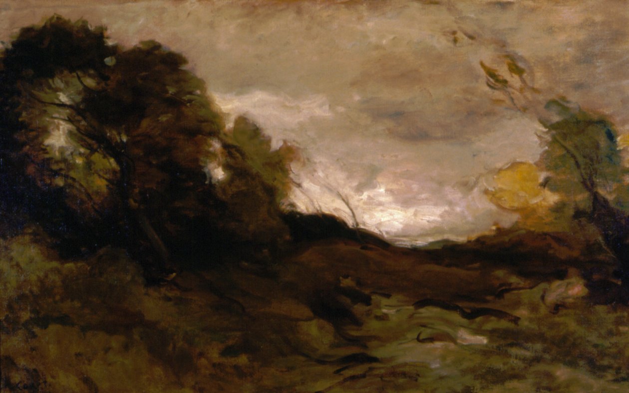 Lonely Valley od Jean-Baptiste-Camille Corot