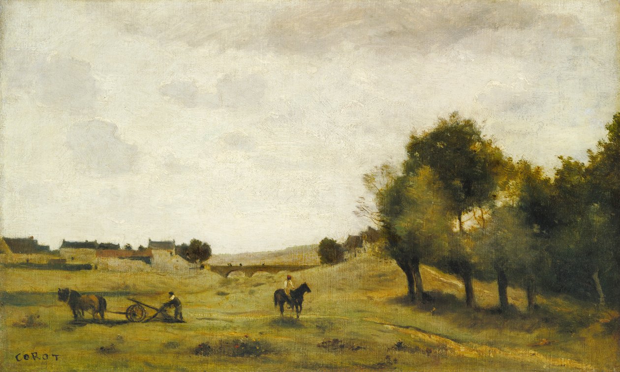 Pohled v okolí Epernonu od Jean-Baptiste-Camille Corot