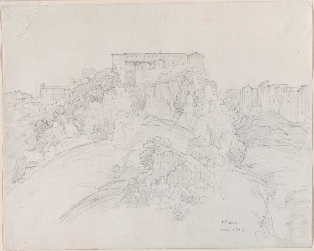 Pohled na Narni od Jean-Baptiste-Camille Corot