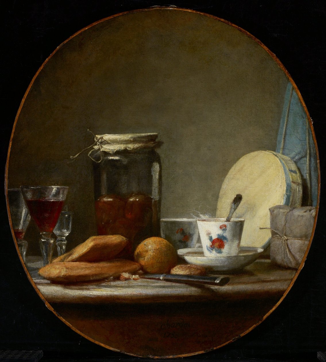Sklenice meruněk od Jean Baptiste Simeon Chardin