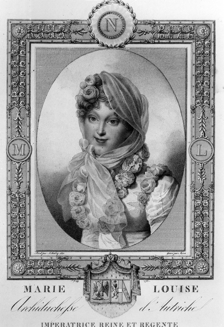 Marie-Louise Rakouská (1791-1847) 2. manželka Napoleona I., císaře Francie v letech 1810-1814 (rytina) od Jean Baptiste (after) Isabey