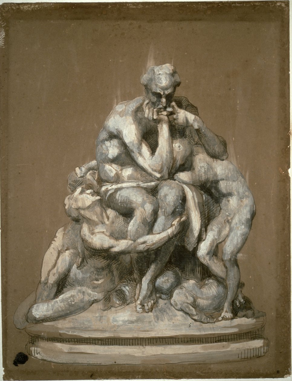 Studie k soše „Ugolino a jeho děti“ od Jean Baptiste Carpeaux