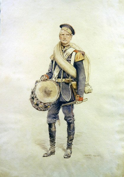 Portrét bubeníka od Jean Baptiste Edouard Detaille
