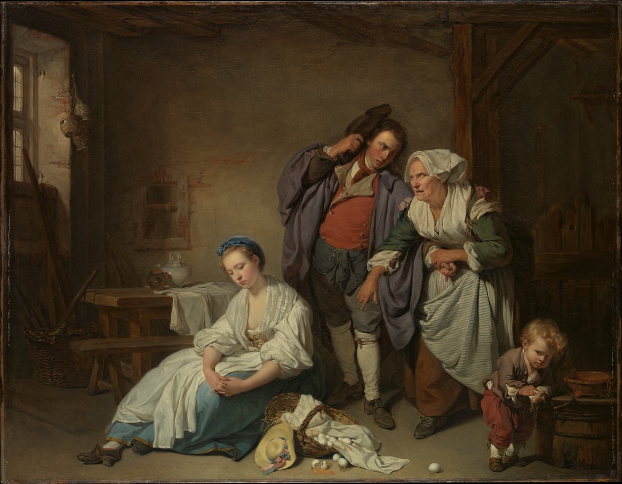 Rozbitá vejce od Jean-Baptiste Greuze