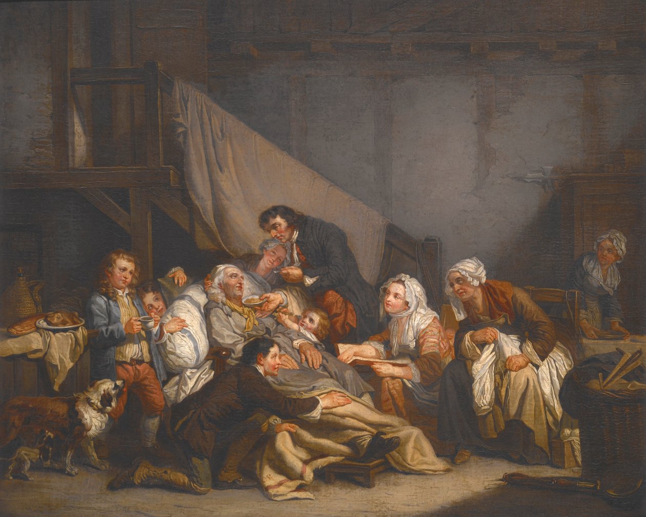 Smrt starého muže od Jean-Baptiste Greuze