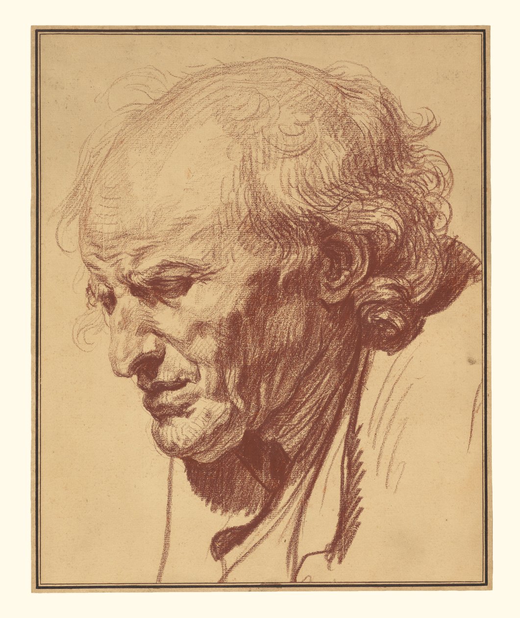 Hlava starého muže od Jean-Baptiste Greuze