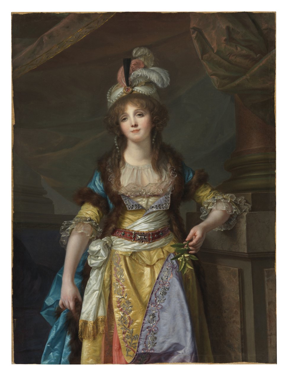Portrét dámy v tureckém kostýmu od Jean-Baptiste Greuze