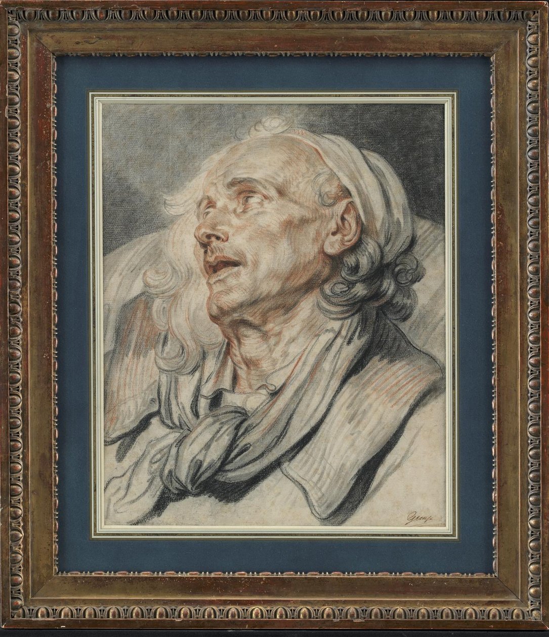 Studie pro hlavu chromého od Jean-Baptiste Greuze