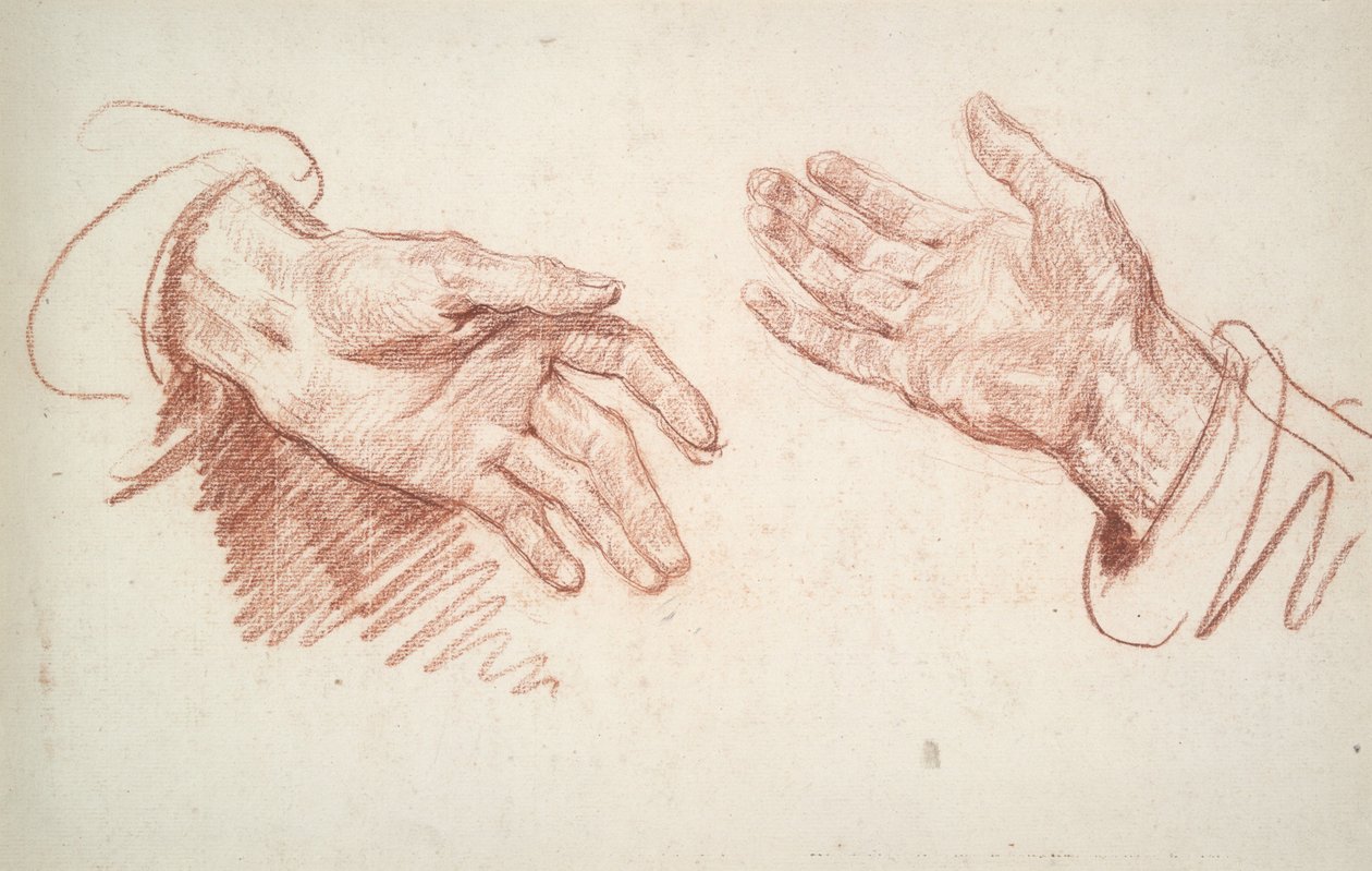 Studie 2 rukou od Jean-Baptiste Greuze