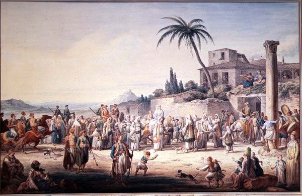 Manželství v Aténách, kolem roku 1776 od Jean Baptiste Hilair