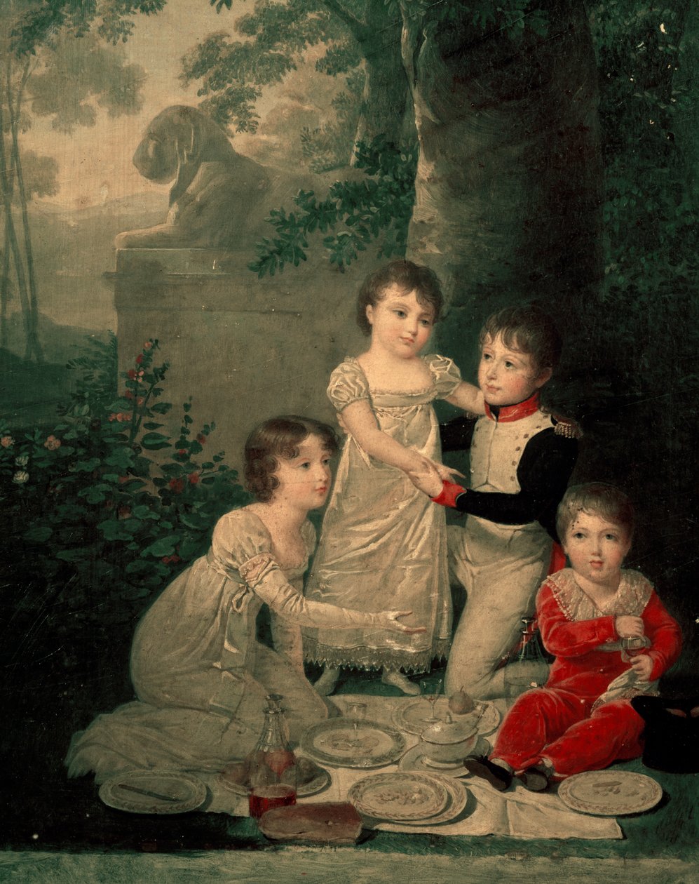 Čtyři děti Joachima Murata a Caroline Bonaparte (zleva, Letizia od Jean Baptiste Isabey