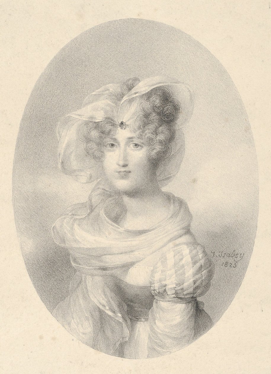 Portrét paní Ditte-Harmiteové od Jean-Baptiste Isabey
