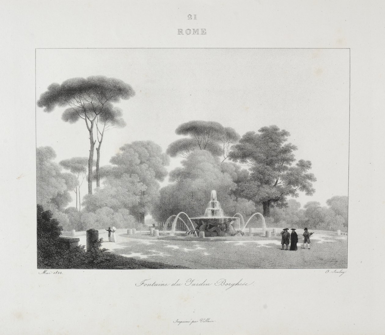 Cesta do Itálie v roce 1822 od Jean-Baptiste Isabey