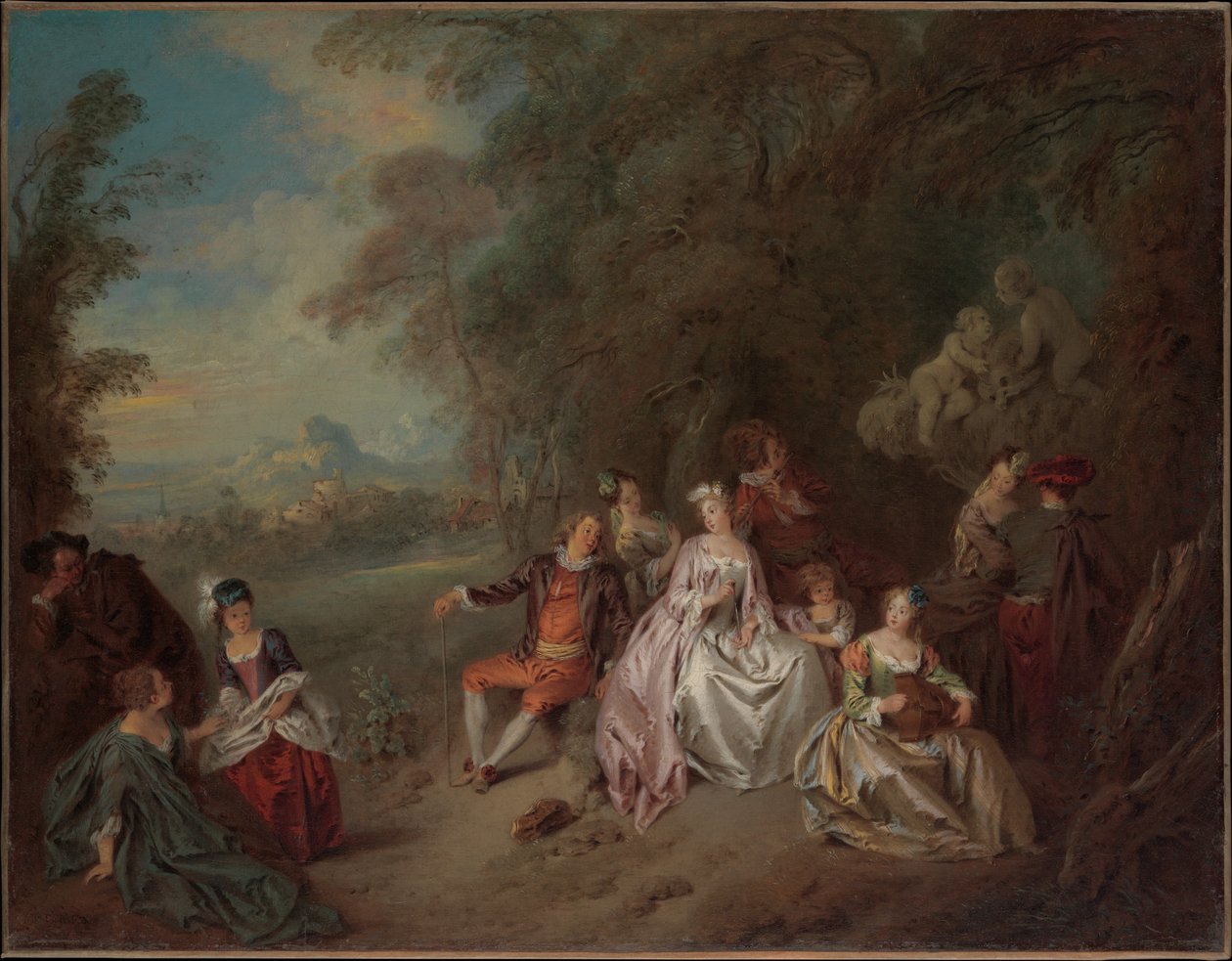 Venkovský koncert od Jean-Baptiste Joseph Pater