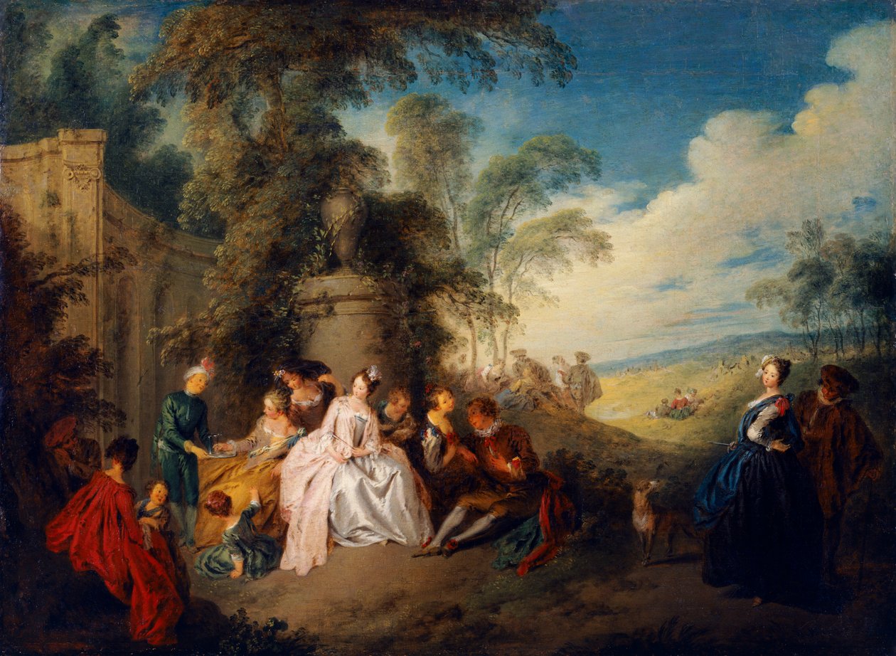 Fete Champetre (olej na plátně) od Jean Baptiste Joseph Pater
