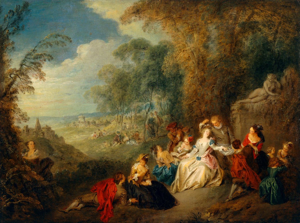 Fete Champetre (olej na plátně) od Jean Baptiste Joseph Pater