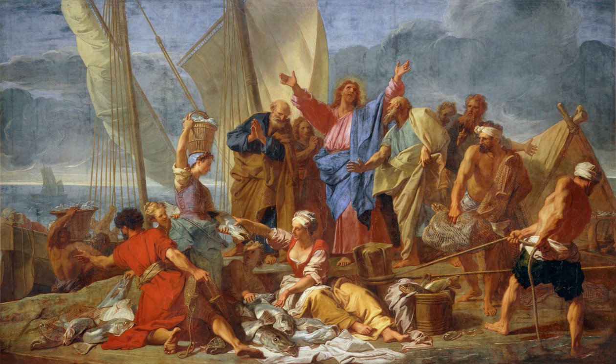 La peche miraculeuse - Podivuhodná ryba ... od Jean Baptiste Jouvenet