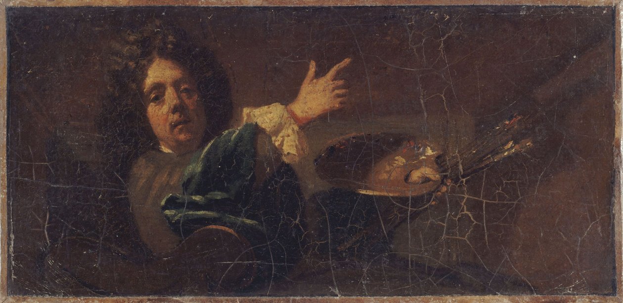 Autoportrét Jean-Baptiste Jouveneta. Redukce obrazu v Musée de Rouen, mezi lety 1701 a 1750 (olej na plátně) od Jean Baptiste Jouvenet