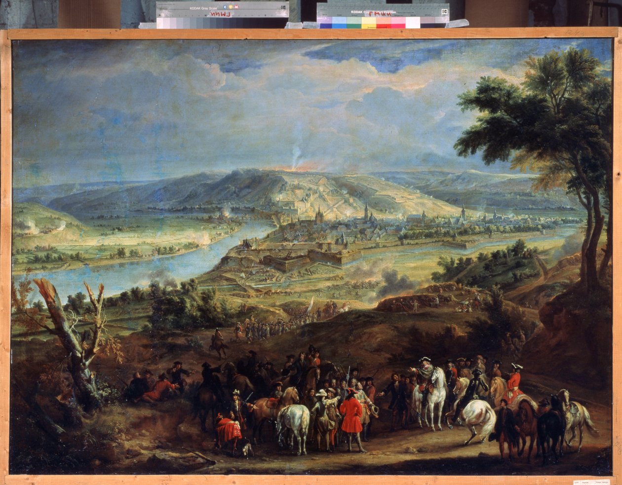 Obležení Namuru v roce 1692 (The Siege of Namur v roce 1692). Obléhání města Ludvíkem XIV. a Vaubanem od 29. května do 30. června 1692. Obraz Jean-Baptiste Martin (Jean Baptiste Martin od Jean Baptiste Martin
