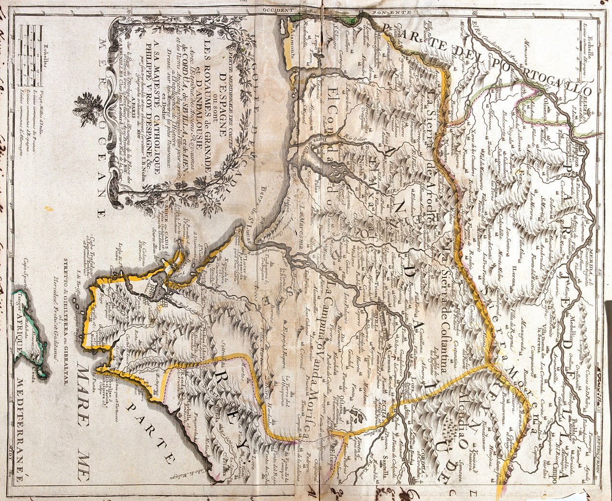 Andalusie, Kastilie-La Mancha, Španělsko od Jean Baptiste Nolin
