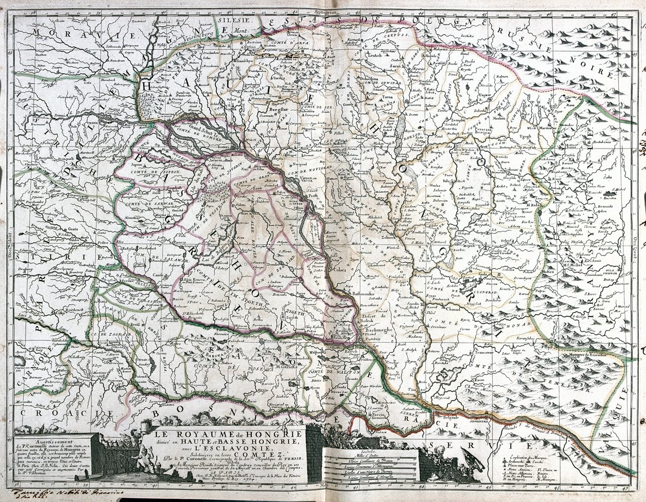 Rakousko (spolkové země: Dolní Rakousy, Vídeň, Štýrsko, Burgenland), Slovensko, Maďarsko, severní Srbsko, Chorvatsko (župy: Vukovar-Syrmia, Osijek-Baranja, Brod-Posavina, Poega-Slavonia, Virovitica-Podravina, Bjelovar-Bilogora, Koprivnica-Krievci, Meimurje od Jean Baptiste Nolin