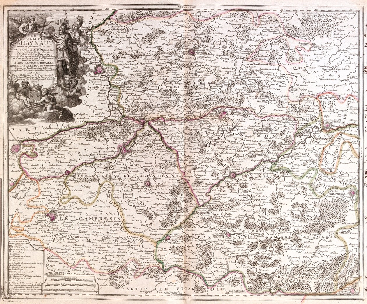 Belgie (Region: Valonsko), Francie (Region: Nord-Pas-de-Calais, Pikardie, Champagne-Ardenne) od Jean-Baptiste Nolin