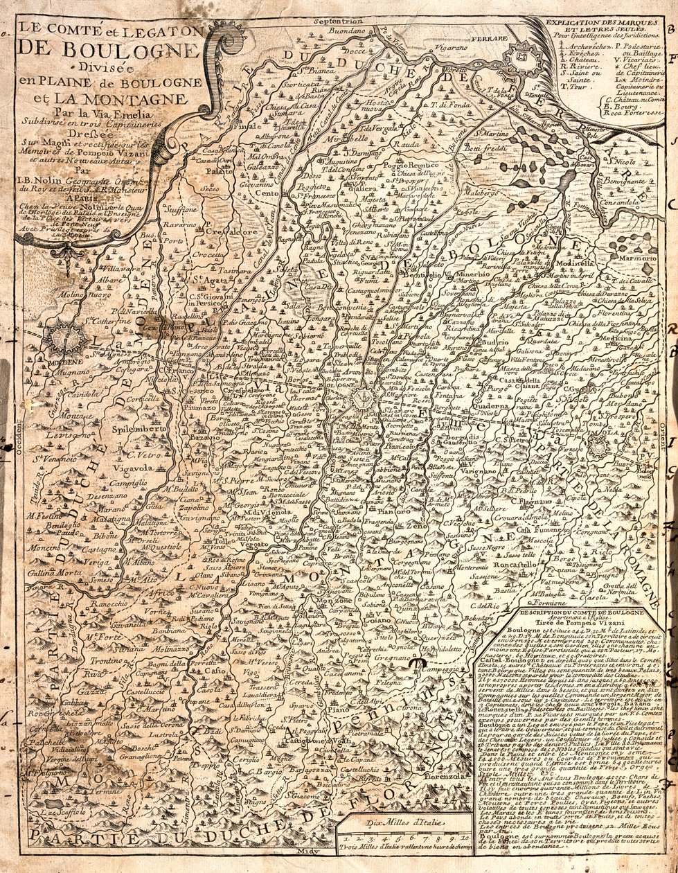 Východní Emilia-Romagna, severovýchodní Toskánsko, Itálie od Jean Baptiste Nolin