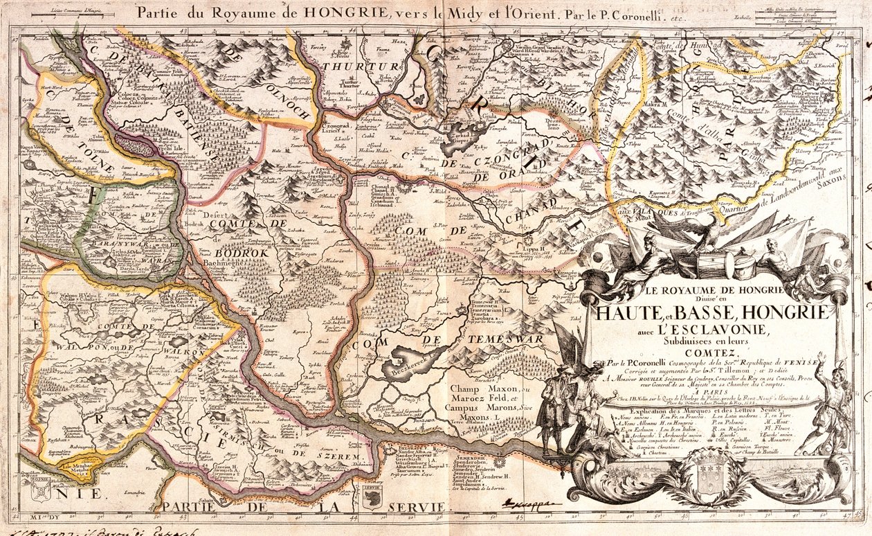 Maďarsko (župy: Somogy, Baranya, Tolna, Bács-Kiskun, Csongrád, Békés), Rumunsko (župy: Arad, Alba, Hunedoara, Timi, Cara-Severin), severní Srbsko, Chorvatsko (župy: Vukovar-Syrmia, Osijek-Baranja, Brod-Posavina). od Jean-Baptiste Nolin