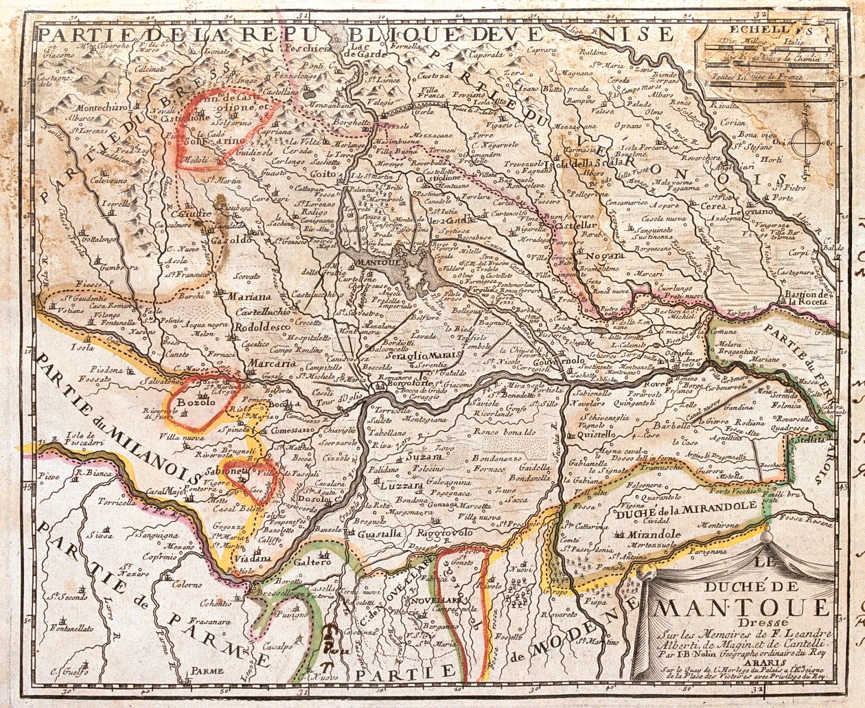 Lombardie, Benátsko, Emilia-Romagna, Itálie od Jean Baptiste Nolin