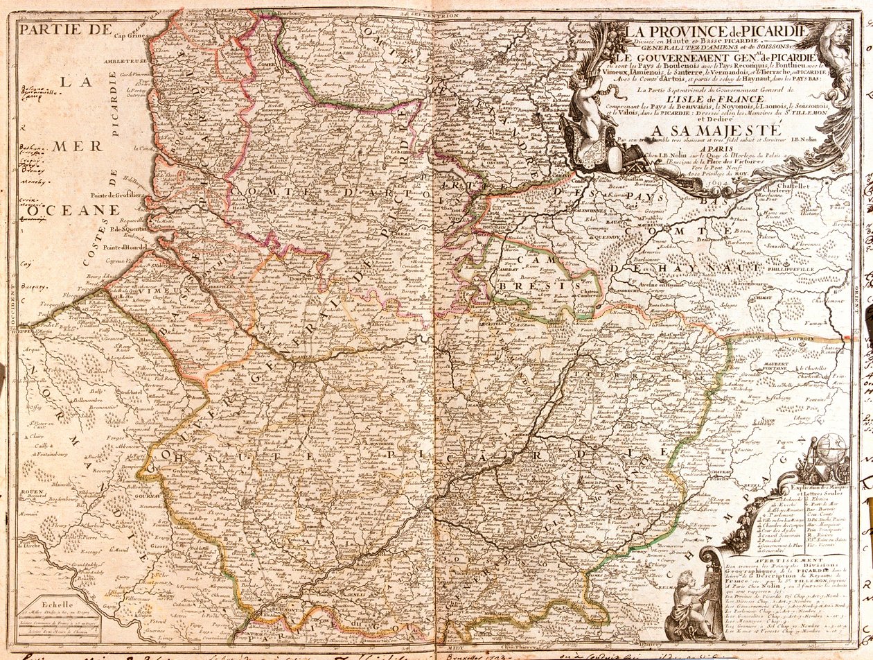 Nord-Pas-de-Calais, Pikardie, Horní Normandie, Francie od Jean-Baptiste Nolin