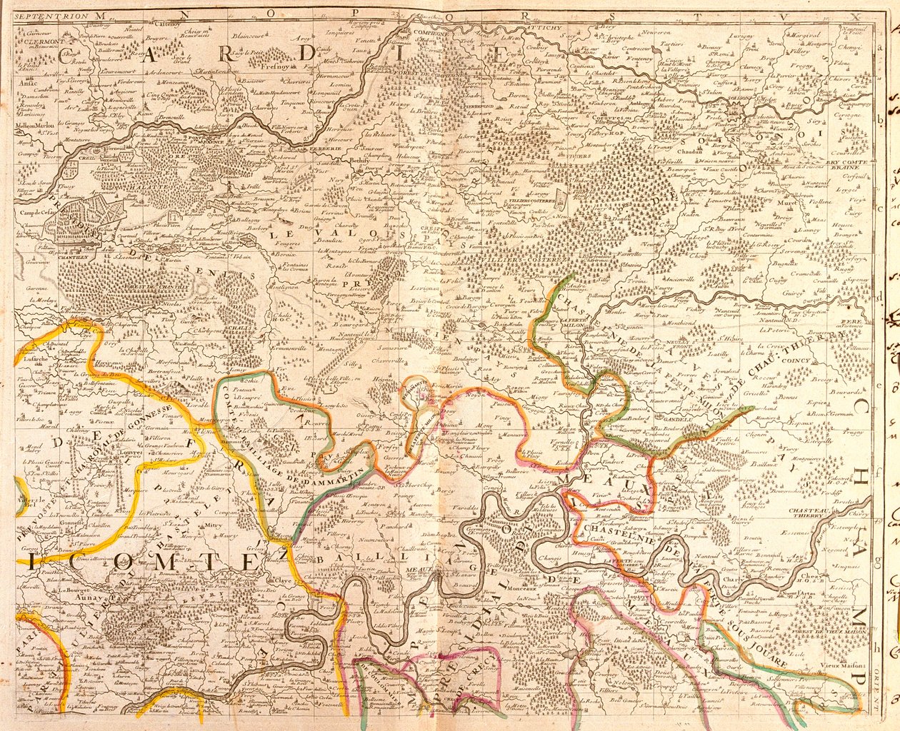 Pikardie, Île-de-France, Francie od Jean Baptiste Nolin