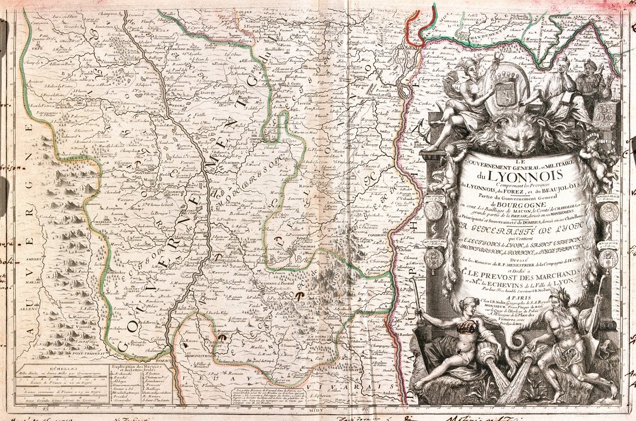 Rhône-Alpes, jihovýchodní Auvergne, Francie od Jean Baptiste Nolin