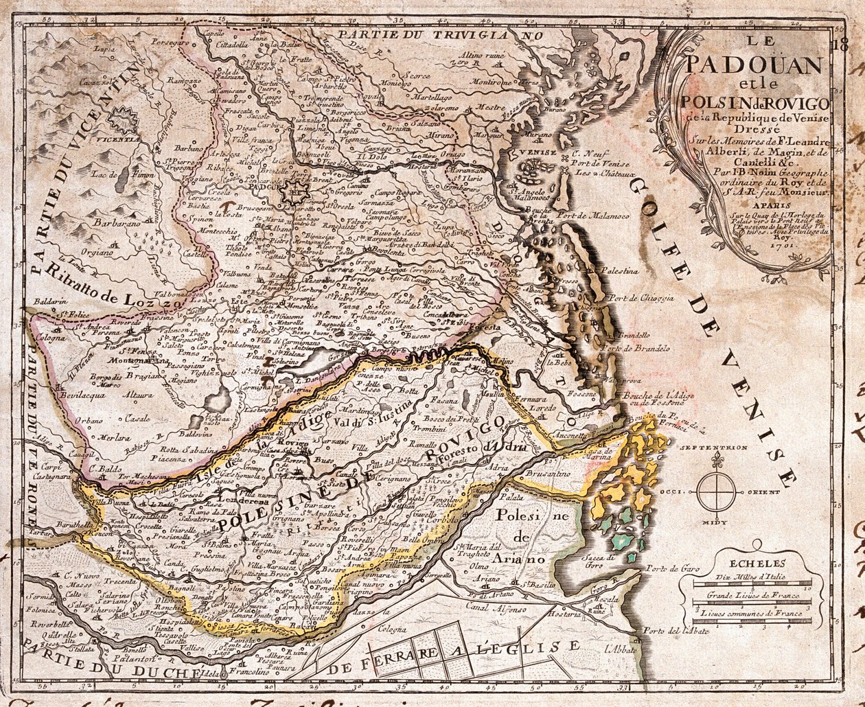 Jihovýchodní Benátsko, severovýchodní Emilia-Romagna, Itálie od Jean Baptiste Nolin