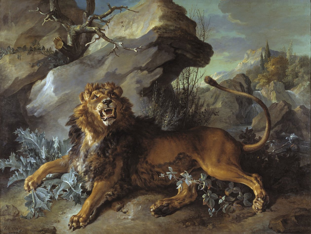 Lev a moucha od Jean-Baptiste Oudry