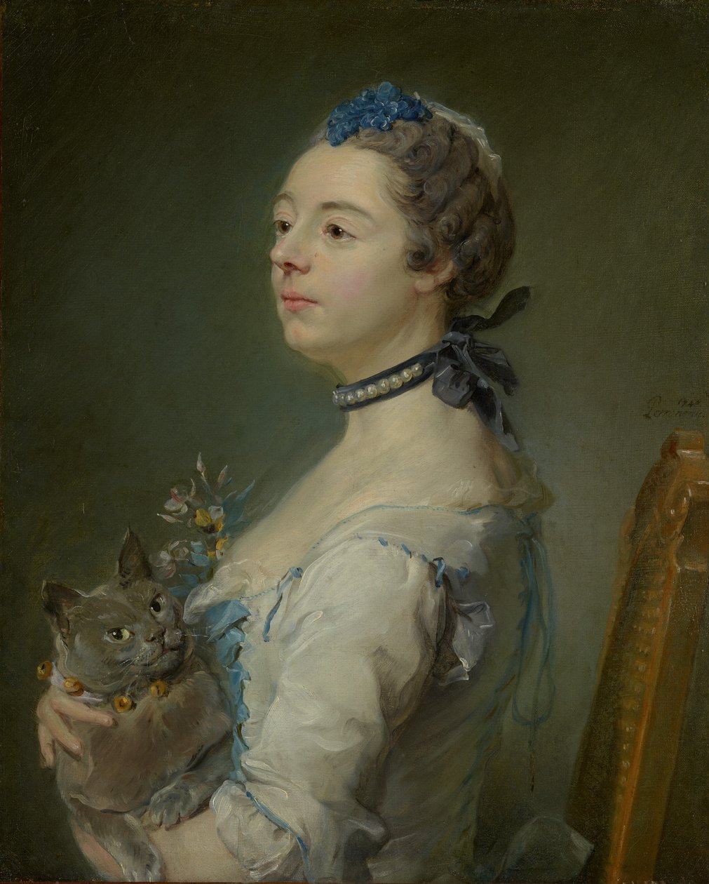 Magdaleine Pinceloup de la Grange, narozená v Parseval od Jean Baptiste Perronneau