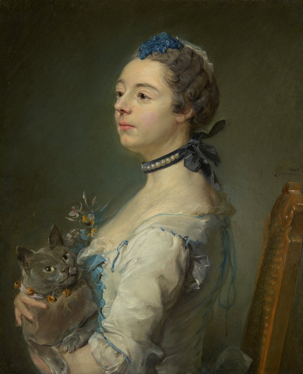 Magdaleine Pinceloup de la Grange, rozená de Parseval od Jean-Baptiste Perronneau