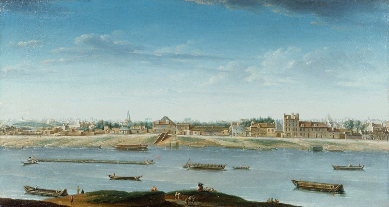 Port Saint-Bernard při pohledu z Arsenalu od Jean Baptiste Raguenet