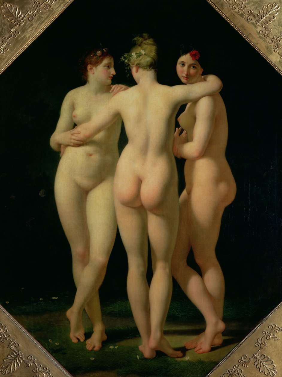 Tři Grácie od Jean Baptiste Regnault