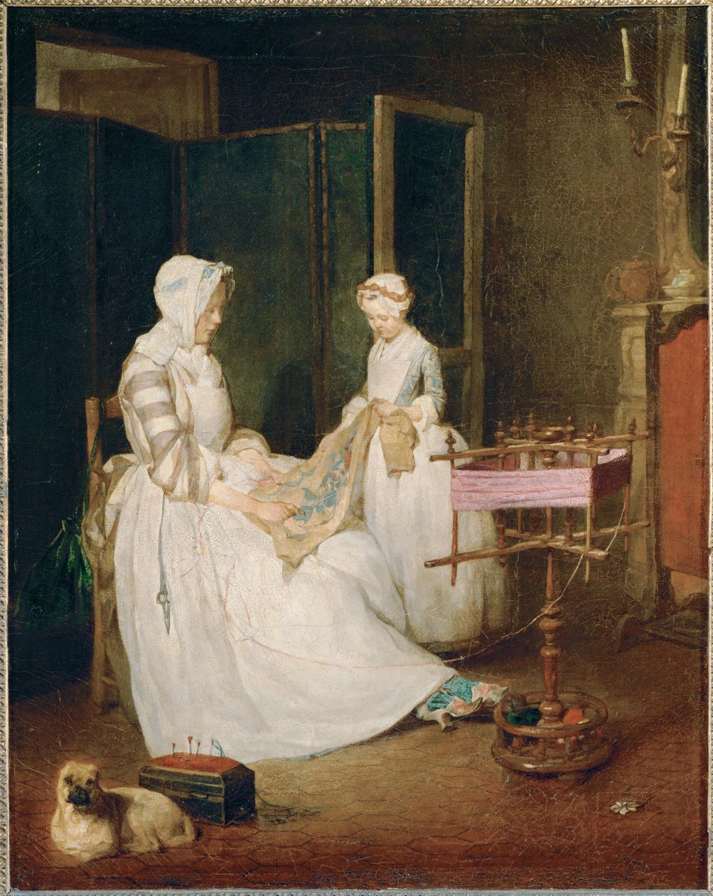 La mere laborieuse - pilná matka... od Jean-Baptiste Simeon Chardin