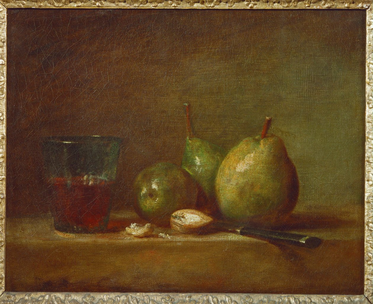 Hrušky a šálek vína... od Jean Baptiste Simeon Chardin