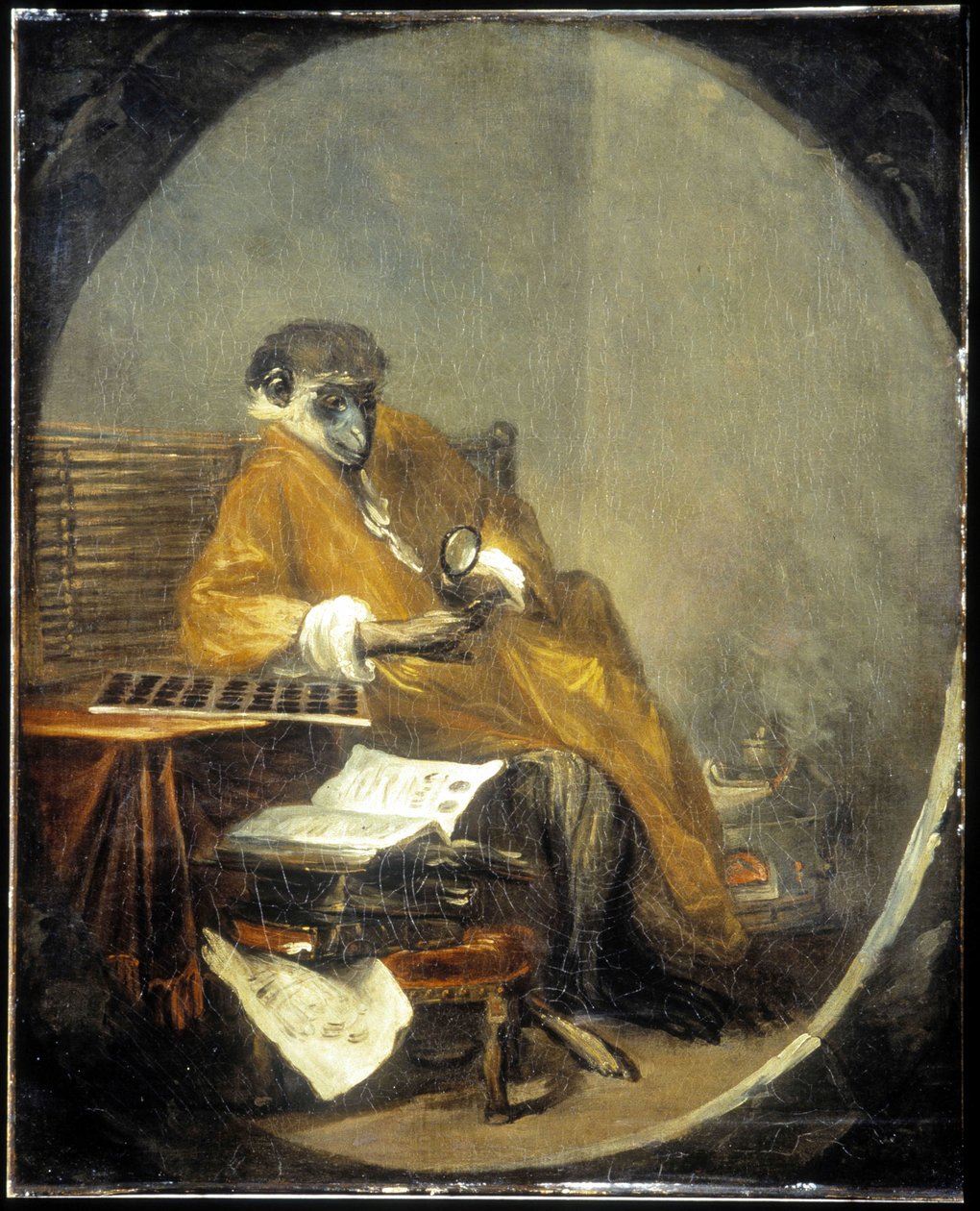 Opice - od J. B. Chardina od Jean Baptiste Simeon Chardin