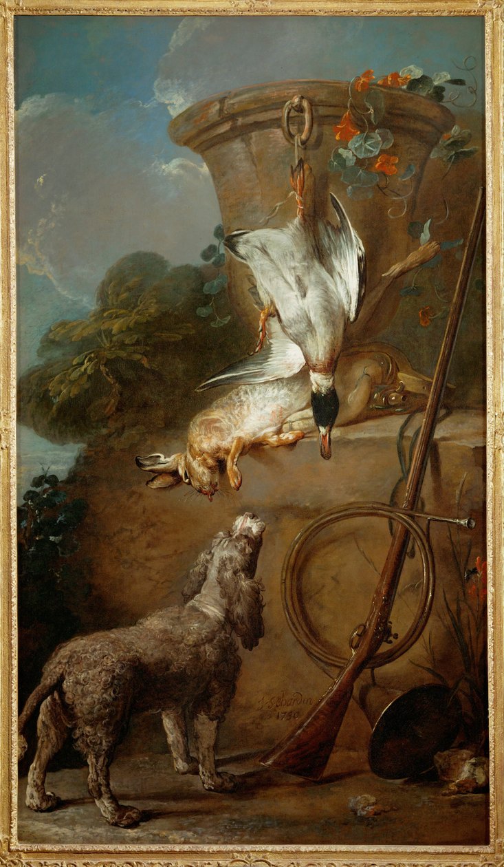 Španěl (malba na plátně) od Jean-Baptiste Simeon Chardin