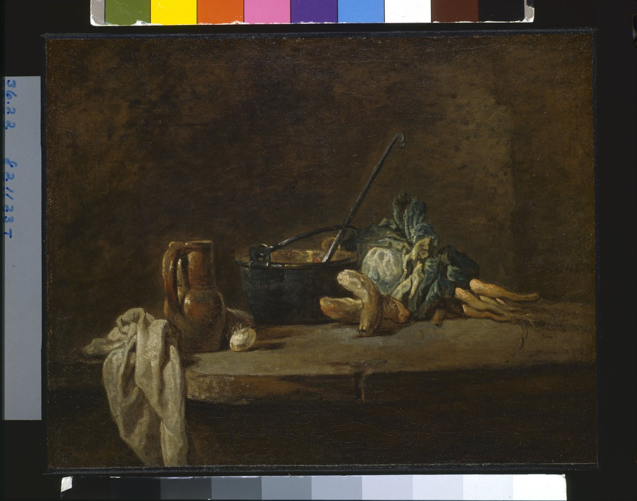 Zelenina na polévku (olej na plátně) od Jean Baptiste Simeon Chardin
